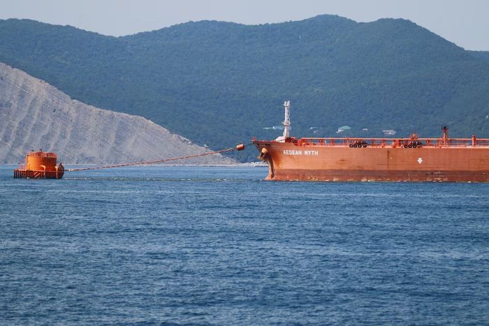  Một tàu chở dầu thô gần cảng Novorossiysk trên Biển Đen (Nga). Ảnh: Caspian Pipeline Consortium (CPC). 