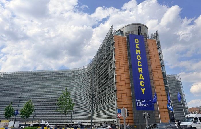 Trụ sở Ủy ban châu Âu tại Brussels (Bỉ). Ảnh: Hương Giang - PV TTXVN tại Bỉ