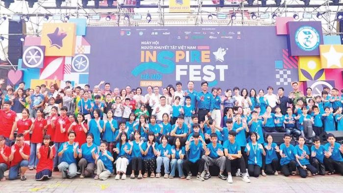 Đông đảo đại biểu thanh niên khuyết tật tham dự Inspire Fest 2026. (Ảnh: Hội Thanh niên Khuyết tật Việt Nam)