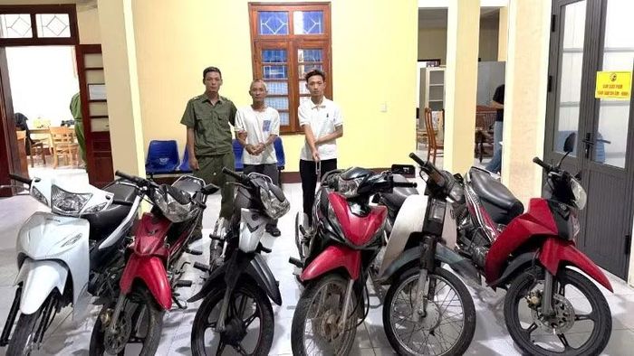 Một số xe máy mà 2 đối tượng trộm cắp đã được thu hồi.