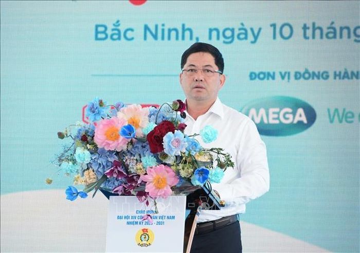 Bí thư Tỉnh ủy Bắc Ninh Nguyễn Hồng Thái phát biểu tại Ngày hội.
