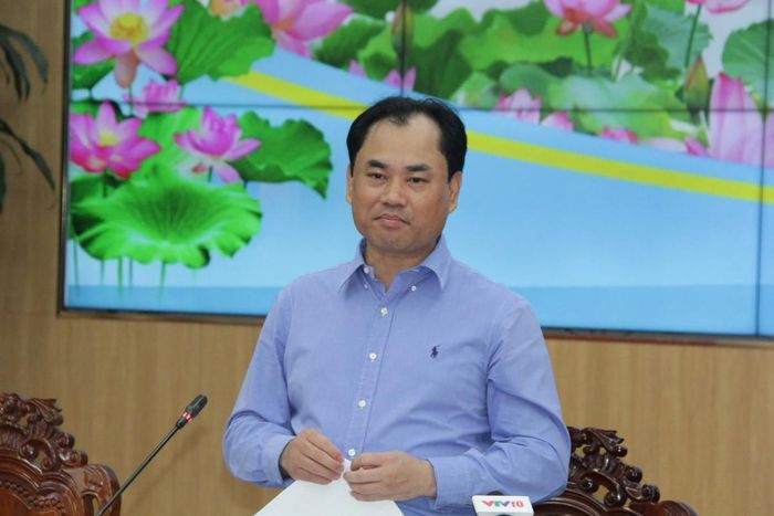 Bộ trưởng NN&amp;MT Trịnh Việt Hùng phát biểu tại cuộc họp. Ảnh: VGP.