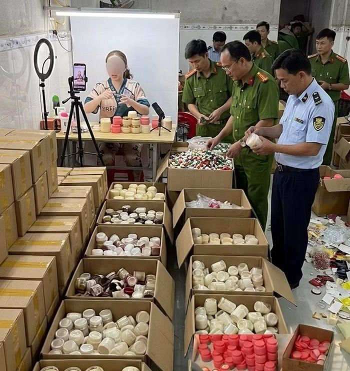 Kem trộn “3 không” của bà V. tại Cần Thơ vừa bị lực lượng chức năng phát hiện, xử lý.