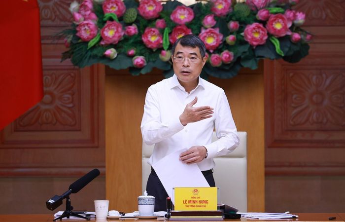 Thủ tướng Lê Minh Hưng chủ trì làm việc với lãnh đạo Bộ ngoại giao. Ảnh: Dương Giang – TTXVN