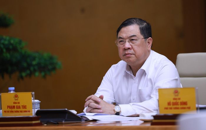 Phó Thủ tướng Thường trực Phạm Gia Túc, Phó Trưởng Ban Thường trực dự Phiên họp. Ảnh: Dương Giang – TTXVN