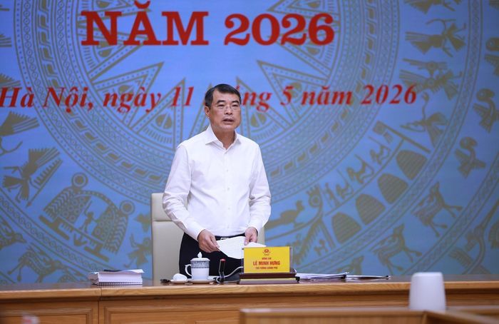 Thủ tướng Lê Minh Hưng, Trưởng Ban Chỉ đạo chủ trì Phiên họp lần thứ ba của BCĐ về phát triển khoa học, công nghệ, đổi mới sáng tạo, chuyển đổi số và Đề án 06. Ảnh: Dương Giang – TTXVN