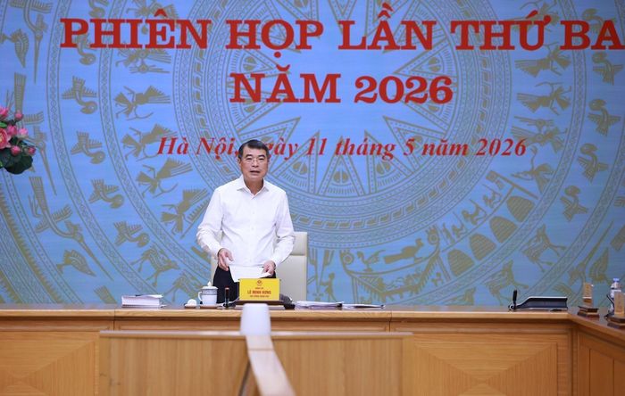 Thủ tướng Lê Minh Hưng, Trưởng Ban Chỉ đạo chủ trì Phiên họp lần thứ ba của BCĐ về phát triển khoa học, công nghệ, đổi mới sáng tạo, chuyển đổi số và Đề án 06. Ảnh: Dương Giang – TTXVN