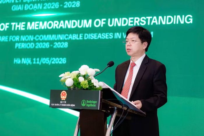Tiến sĩ, bác sĩ Nguyễn Trọng Khoa, Phó Cục trưởng Cục Quản lý Khám, chữa bệnh phát biểu.