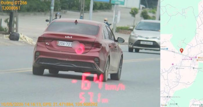 Xe chạy quá tốc độ cho phép.
