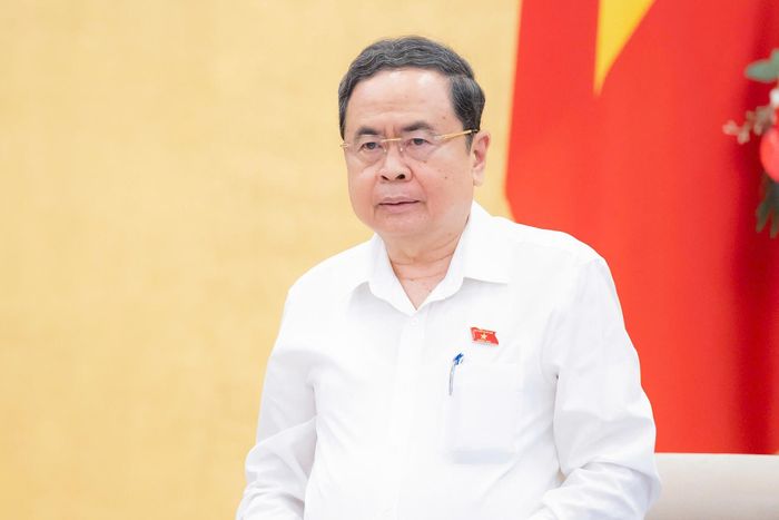 Chủ tịch Quốc hội Trần Thanh Mẫn phát biểu tại phiên họp. Ảnh: QH