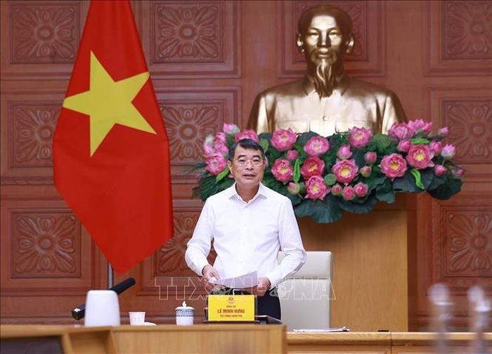 Thủ tướng Lê Minh Hưng chủ trì làm việc với lãnh đạo Bộ Tư pháp. Ảnh: Dương Giang/TTXVN