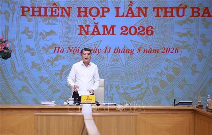 Thủ tướng Lê Minh Hưng, Trưởng Ban Chỉ đạo chủ trì Phiên họp lần thứ ba của BCĐ về phát triển khoa học, công nghệ, đổi mới sáng tạo, chuyển đổi số và Đề án 06. Ảnh: Dương Giang/TTXVN