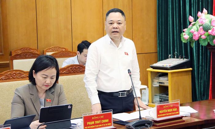  Thành viên Đoàn khảo sát đóng góp ý kiến vào báo cáo của tỉnh Bắc Ninh. 