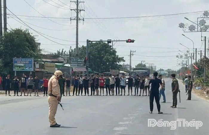 Các cơ quan chức năng dựng lại hiện trường. Ảnh: Công an cung cấp