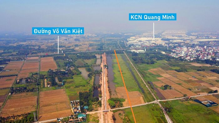 Vị trí xây dựng tuyến đường Vành đai 3 đoạn qua khu vực Đông Anh. (Ảnh tư liệu: Hạ Vũ).