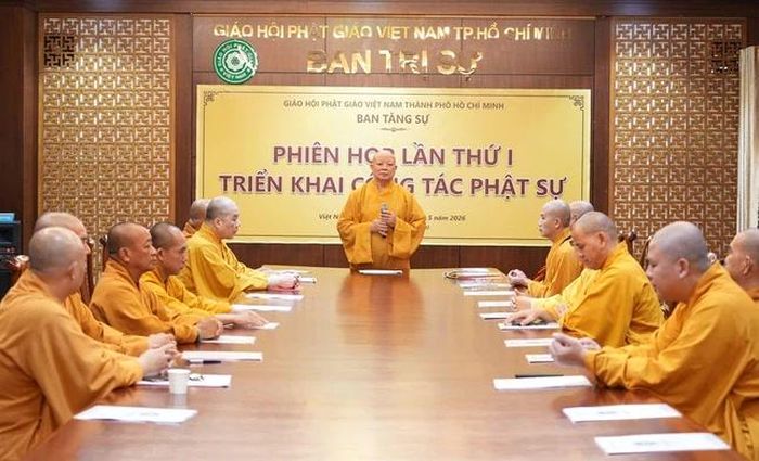 Buổi họp phân công việc và thảo luận các hoạt động Phật sự sắp tới của Ban Tăng sự