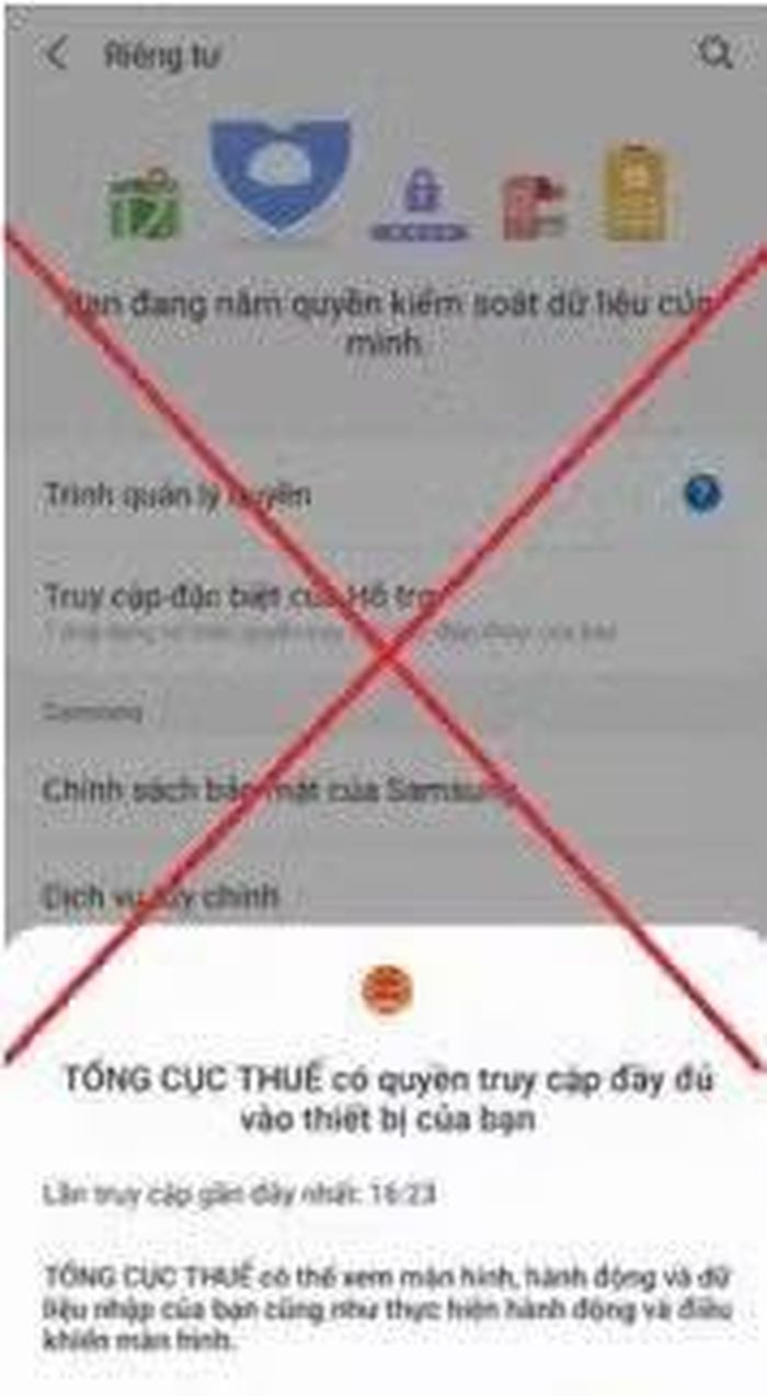 Trang lừa đảo khiến chị T. sập bẫy các đối tượng giả danh cán bộ thuế.