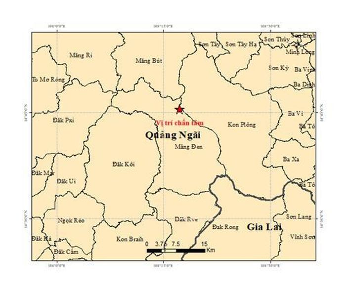 Quảng Ngãi động đất liên tiếp sáng nay.