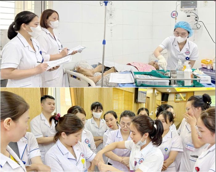 Các buổi tập huấn chuyên môn được tổ chức thường niên nhằm nâng cao năng lực lâm sàng cũng như kỹ năng giao tiếp ứng xử cho đội ngũ điều dưỡng.