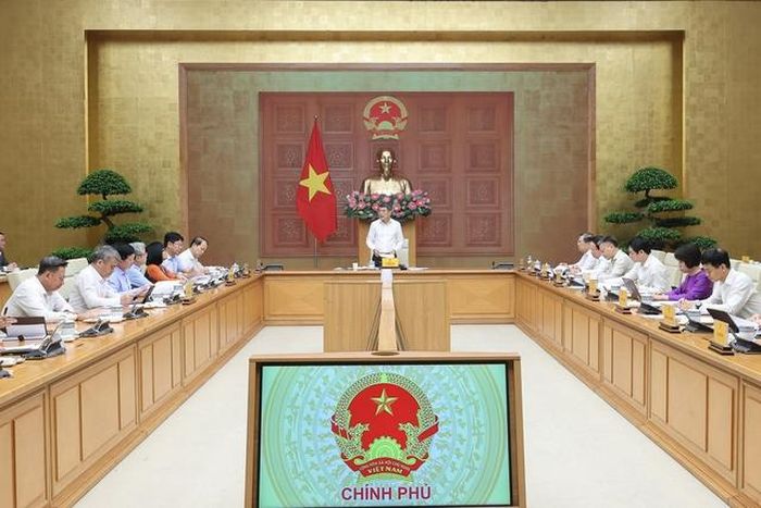 Thủ tướng Chính phủ Lê Minh Hưng chủ trì cuộc làm việc với Bộ Tư pháp. Ảnh: VGP/Nhật Bắc
