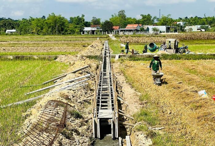 Một số công trình chậm tiến độ cũng đã được xã tháo gỡ, tiếp tục thực hiện.