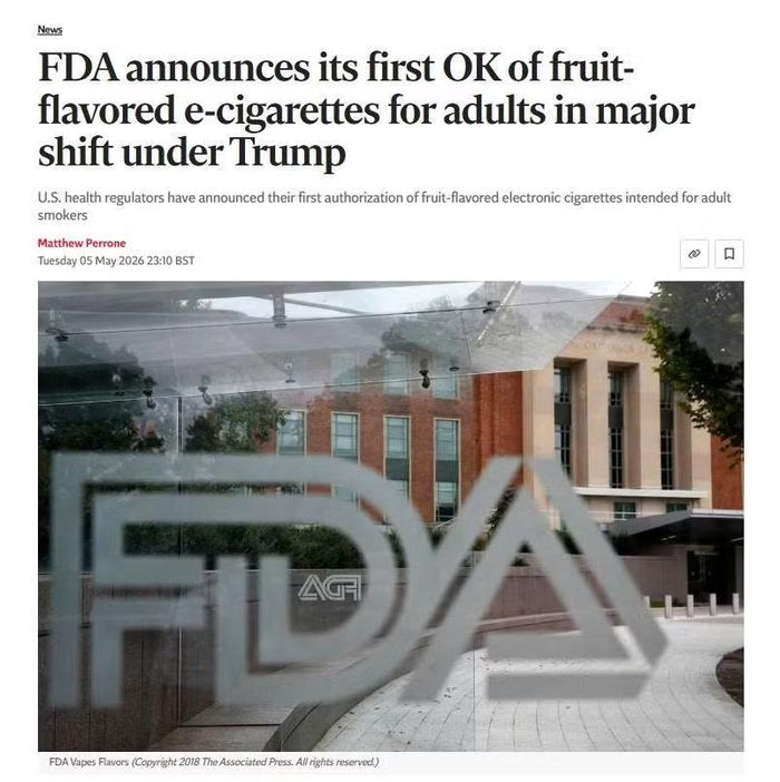Tổng thống Donald Trump thúc đẩy FDA xây dựng khuôn khổ đánh giá và cấp phép hiệu quả hơn đối với các sản phẩm thuốc lá không khói. Ảnh: Independent