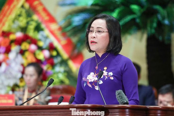 Phó Chủ tịch Quốc hội Nguyễn Thị Thanh phát biểu. Ảnh: Như Ý