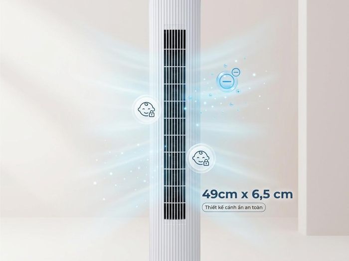 Thiết kế cánh ẩn an toàn, hạn chế tiếp xúc trực tiếp và tăng hiệu quả làm mát. Ảnh minh họa: Fujihome