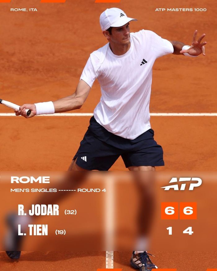Rafael Jodar vào tứ kết Rome Open - Ảnh: RG