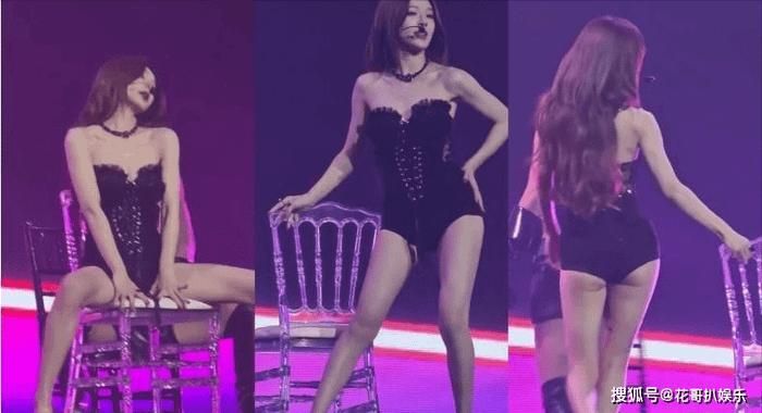 Triệu Lộ Tư không ngần ngại diện đồ hở bạo khi biểu diễn ở concert. Ảnh: Sohu