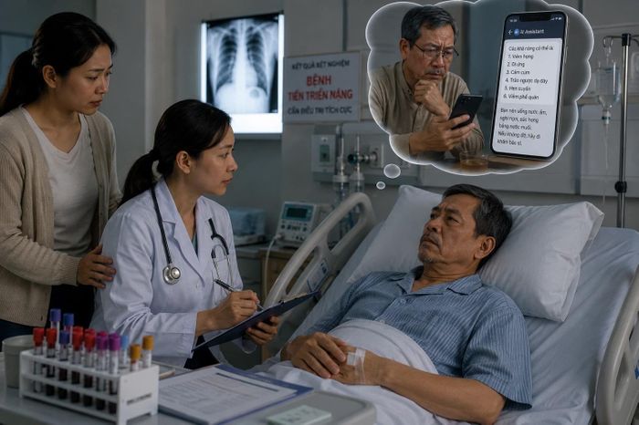 Khi nằm trên giường bệnh, bác mới thấy mọi thứ khác hẳn những gì mình đọc. (Ảnh: ChatGPT).