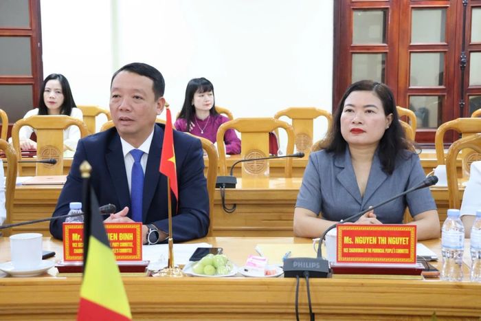 Ông Phan Thiên Định - Chủ tịch UBND tỉnh Hà Tĩnh phát biểu tại buổi làm việc