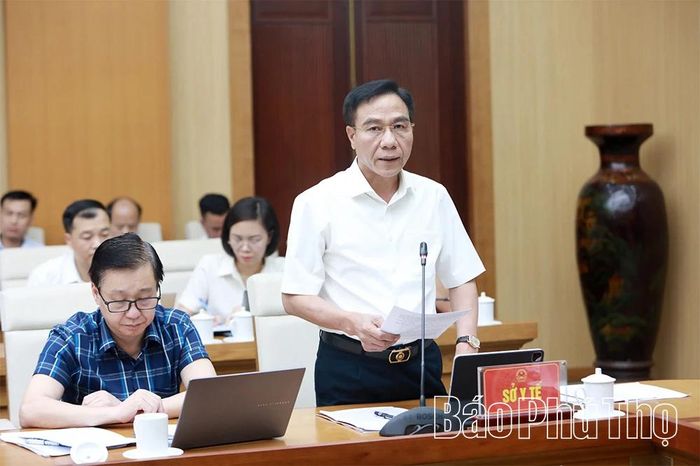 Lãnh đạo Sở Y tế báo cáo kết quả thực hiện các nhiệm vụ trọng tâm năm 2026.