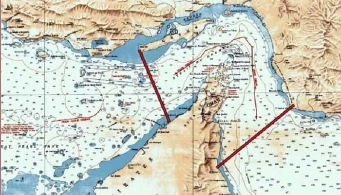 Khu vực Iran tuyên bố kiểm soát ở eo biển Hormuz. Đồ họa: IRGC.