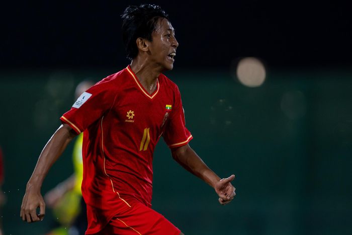 U17 Myanmar dẫn bàn với cú đúp của Sai Myat Min. Ảnh: AFC