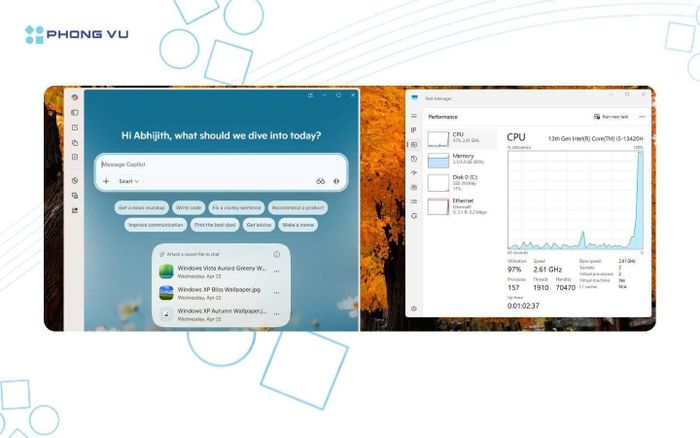 Microsoft Copilot đạt 97% CPU (Nguồn: Internet)