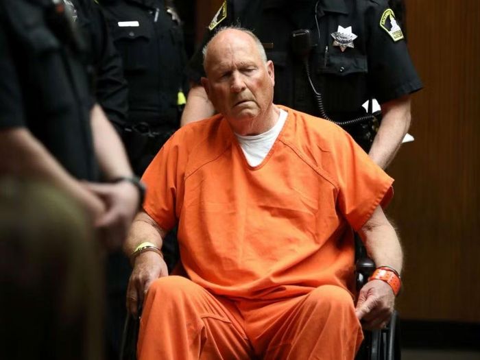 Oseph James DeAngelo tại phiên tòa sơ thẩm ở Tòa án cấp cao California tại Sacramento, California, ngày 27/4/2018.