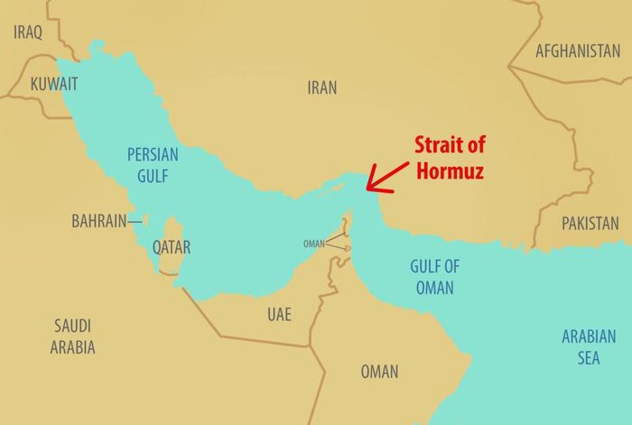 Eo biển Hormuz. Ảnh: BOE Report