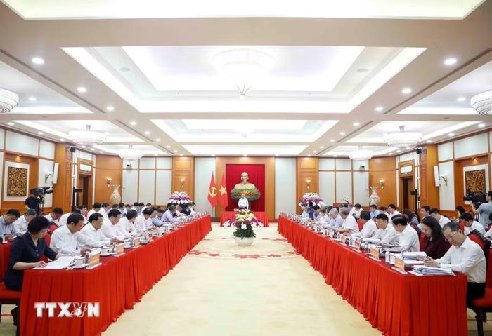 Tổng Bí thư, Chủ tịch nước Tô Lâm, Trưởng Ban Chỉ đạo phát biểu. (Ảnh: Thống Nhất/TTXVN)