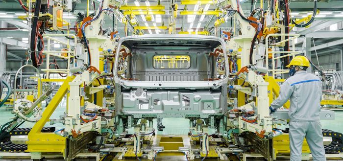 Dây chuyền hàn tại nhà máy THACO Tải (THACO AUTO)