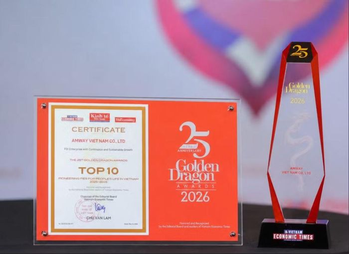 Amway Việt Nam vinh dự lần thứ 10 nhận giải thưởng Rồng Vàng (Golden Dragon Awards – GDA).