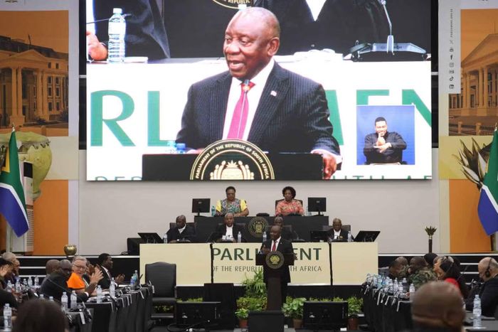 Tổng thống Ramaphosa phát biểu tại phiên họp Quốc hội Nam Phi, ngày 19/2/2026. Ảnh: Gallo Images