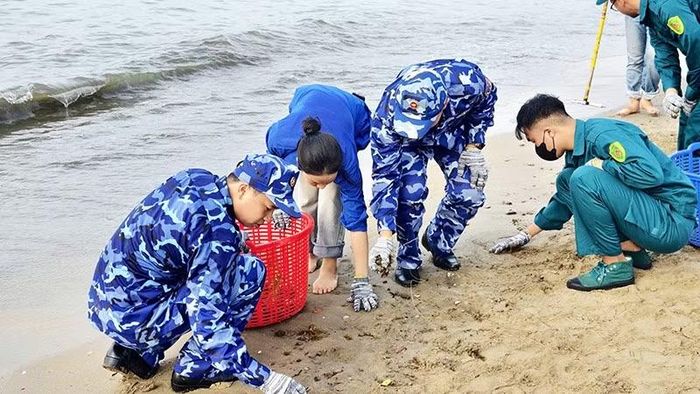 Bộ Tư lệnh Vùng Cảnh sát biển 2 phối hợp đoàn viên thanh niên, quân sự, công an, Công ty Môi trường Đô thị Bình Định tổ chức phát động chương trình “Ra tay bảo vệ môi trường biển”.