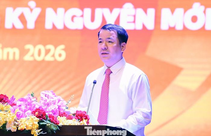 Ông Ngô Văn Cương phát biểu. Ảnh: Xuân Tùng