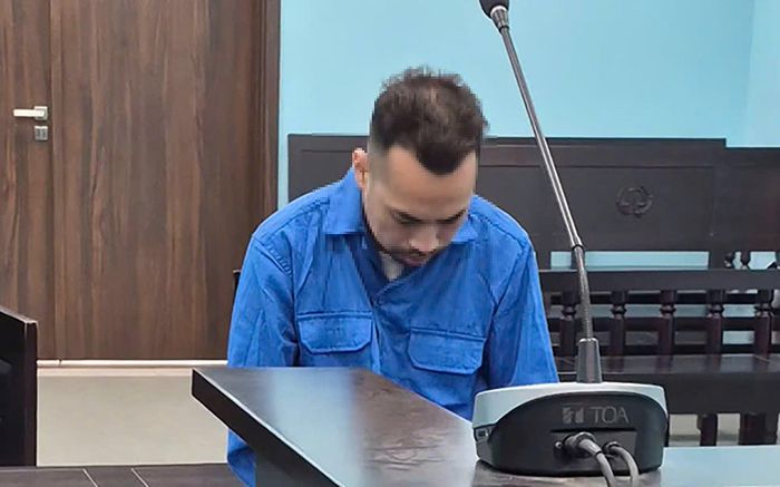 Bị cáo Giang Văn Tuyên tại phiên tòa.