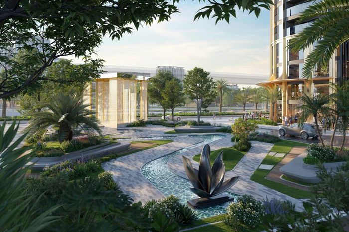 Tại Hanoi Seasons Garden, cư dân có thể thưởng lãm giá trị sống liên hoàn giữa lòng Hà Nội trong khu vườn thời gian. Ảnh phối cảnh dự án
