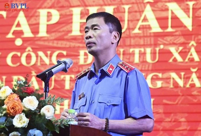  Đồng chí Nguyễn Duy Giảng- Phó Viện trưởng VKSND tối cao phát biểu chỉ đạo Hội nghị. Ảnh: NH.