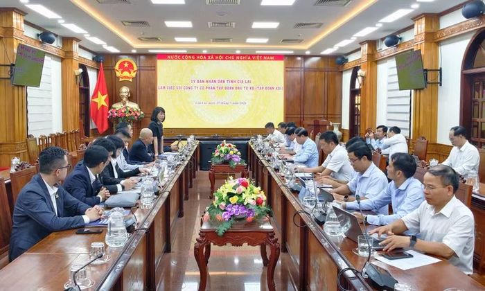 Quang cảnh buổi làm việc với KDI Group. Ảnh: Dũng Nhân