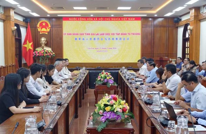 Quang cảnh buổi tiếp và làm việc với Tập đoàn Tô Thương (Trung Quốc). Ảnh: Dũng Nhân