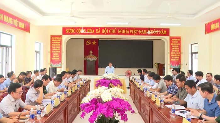 Đồng chí Lê Hồng Vinh, Chủ tịch UBND tỉnh phát biểu tại buổi làm việc - Ảnh: Q.N
